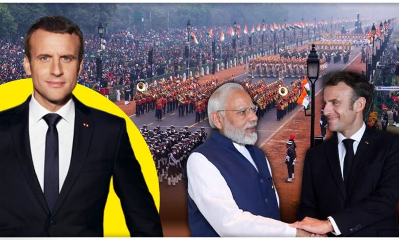 भारतीय पीएम नरेंद्र मोदी व फ्रांसीसी राष्ट्रपति इमैनुएल मैंक्रो